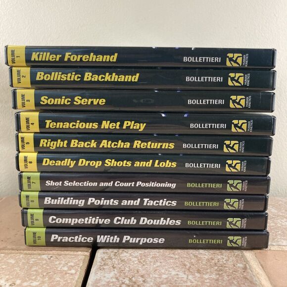 Bolletieri Tennis DVD Collection COMPLETE Discs 1-10